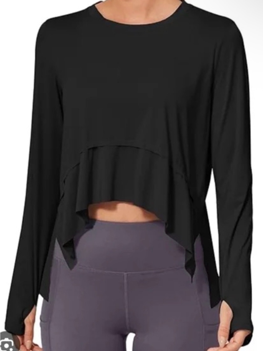 Free people black tempo long sleeve size medium